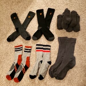 11 pairs of socks (timberland, dickey's and more)